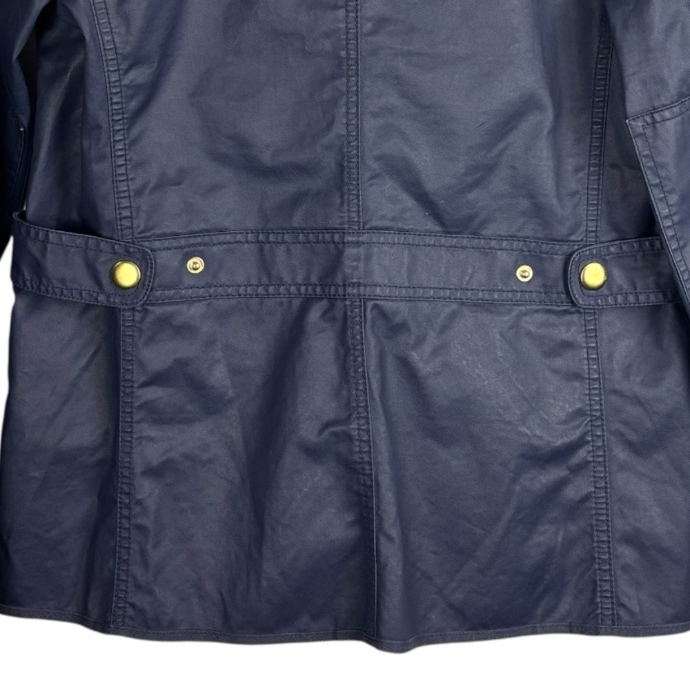 J. CREW 19034 BLUE DOWNTOWN FIELD WAXED 100% COTTON PLACKET UTILITY JACKET - Picture 11 of 16